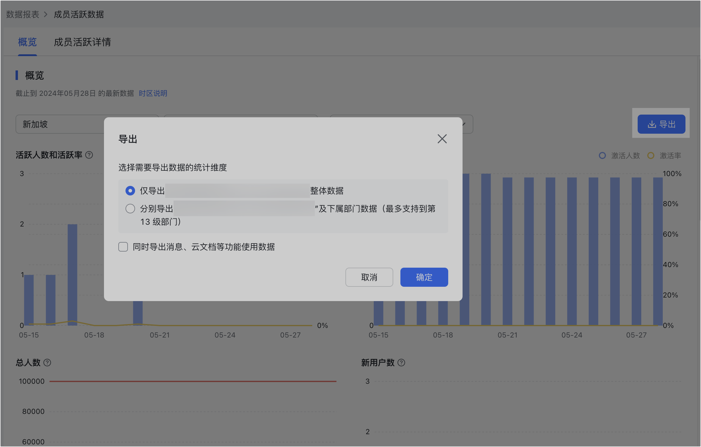 管理員查看成員活跃資料和功能使用情况操作截圖 04