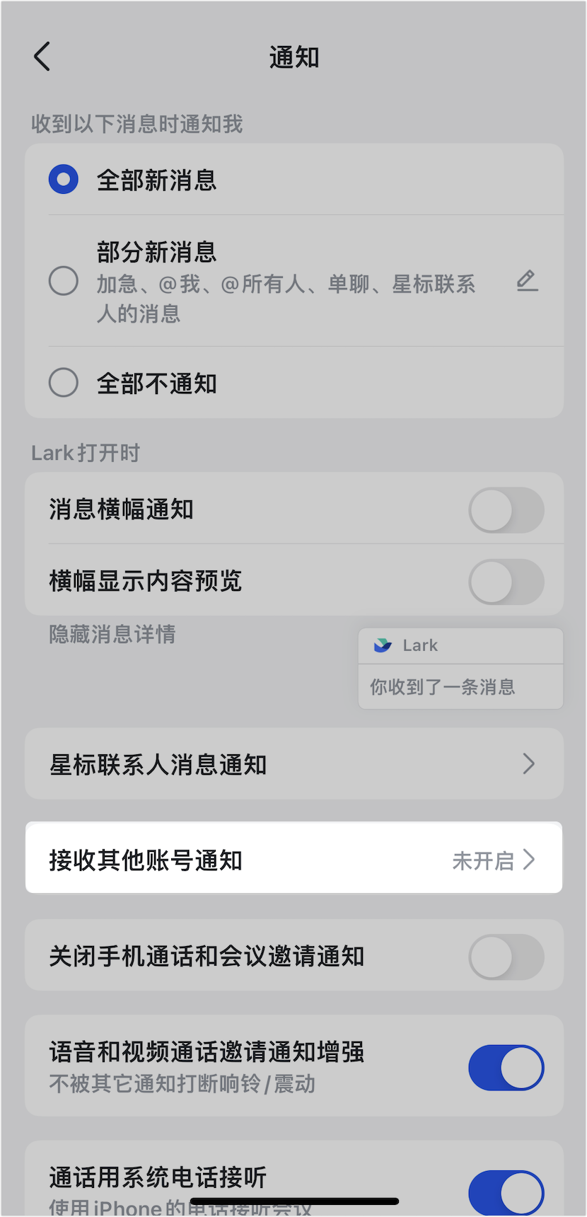 Lark 行動端多帳號通知：同時管理多個 Lark 帳號，不漏接任何訊息 - 補充操作畫面 3