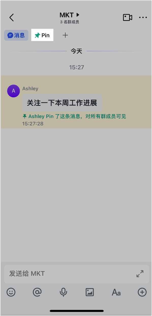 Lark Pin 訊息功能：把關鍵訊息釘在對話最上方，全員一眼看到 - 補充操作畫面 12