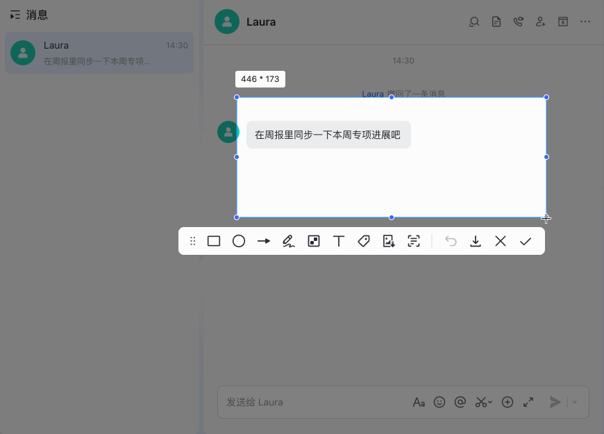 Lark 截圖功能：內建截圖工具，標註、馬賽克一氣呵成 - 補充操作畫面 4