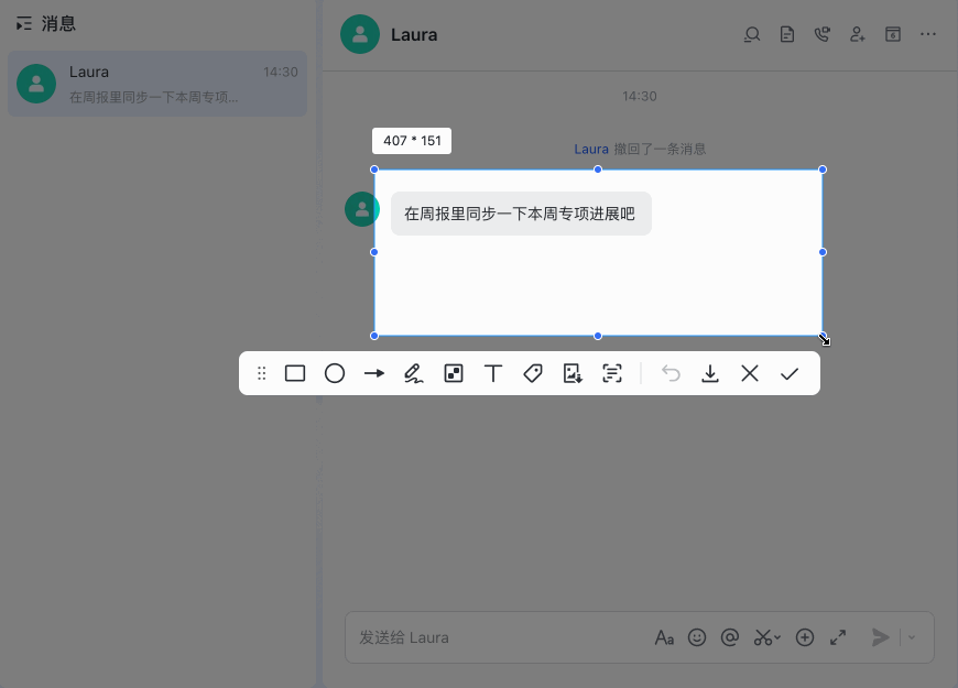 Lark 截圖功能：內建截圖工具，標註、馬賽克一氣呵成 - 補充操作畫面 5