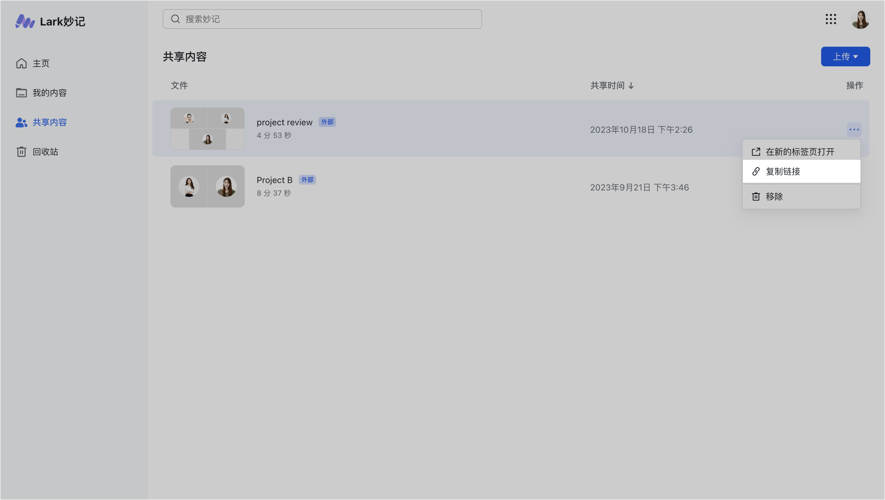lark-minutes-share - 補充操作畫面