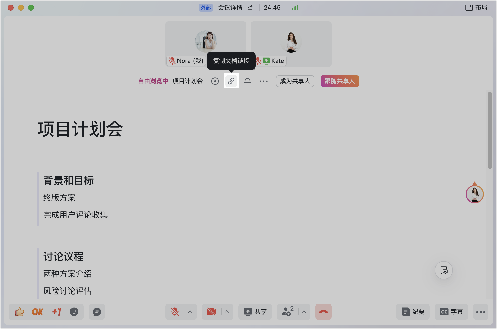 lark-video-meeting-magic-share - 補充操作畫面